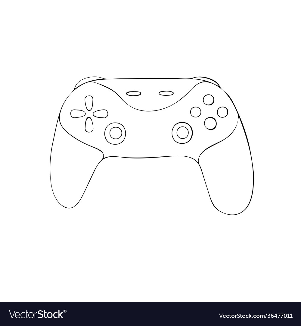 Play controller joystick console video game Vector Image Play controller joystick console video game