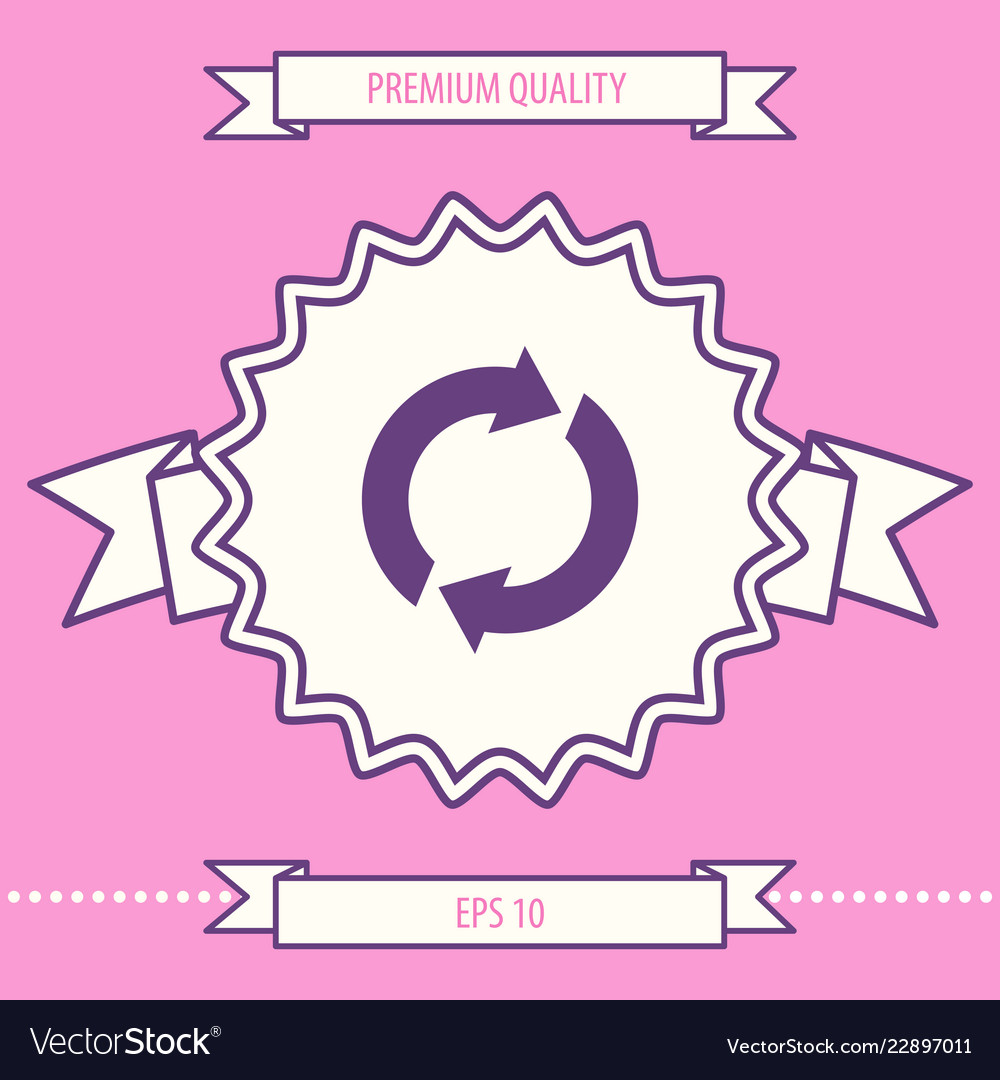 Reset button reload arrows graphic elements