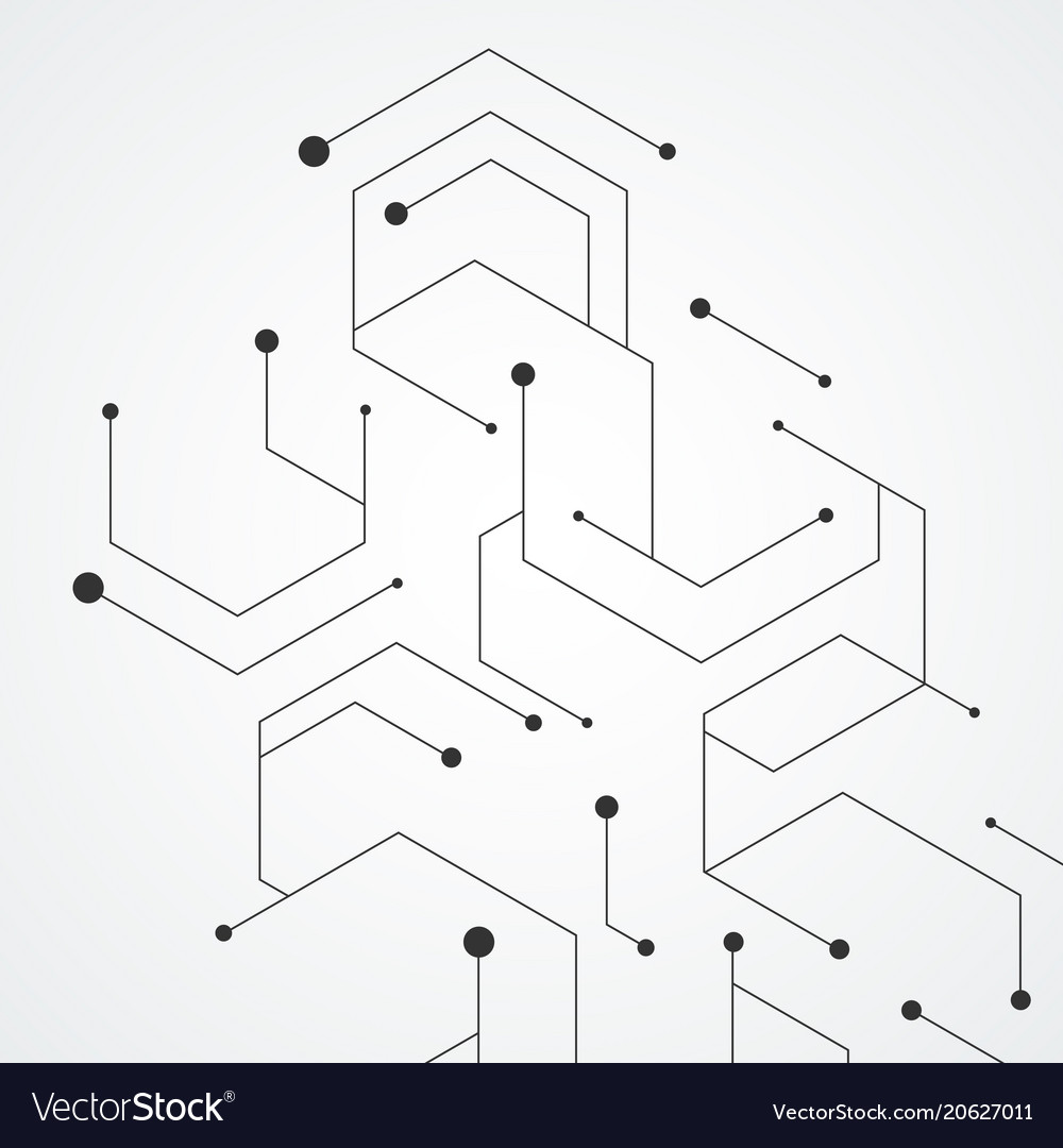 Technology hexagons structure vector image Technology hexagons structure