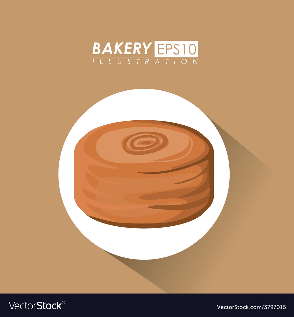 Bakery design over brown background Royalty Free Vector