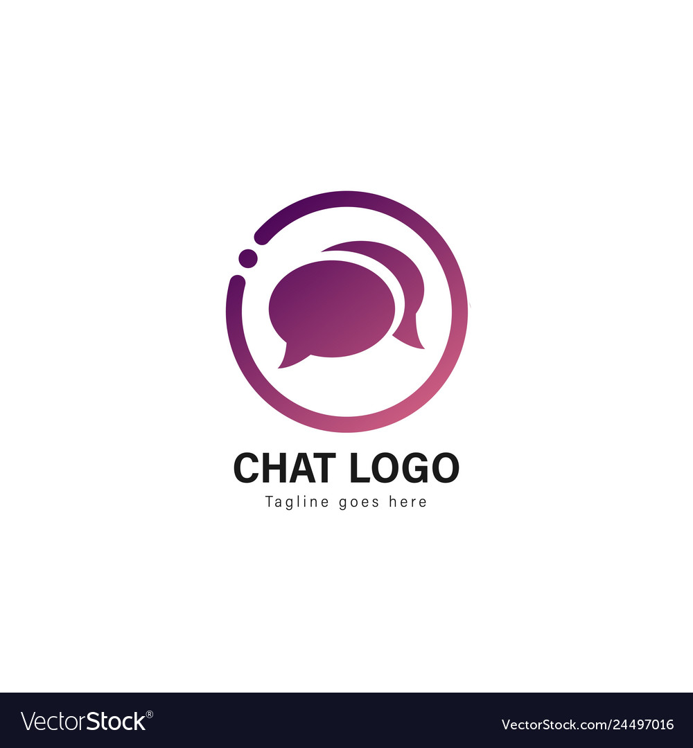 Chat logo template design with modern