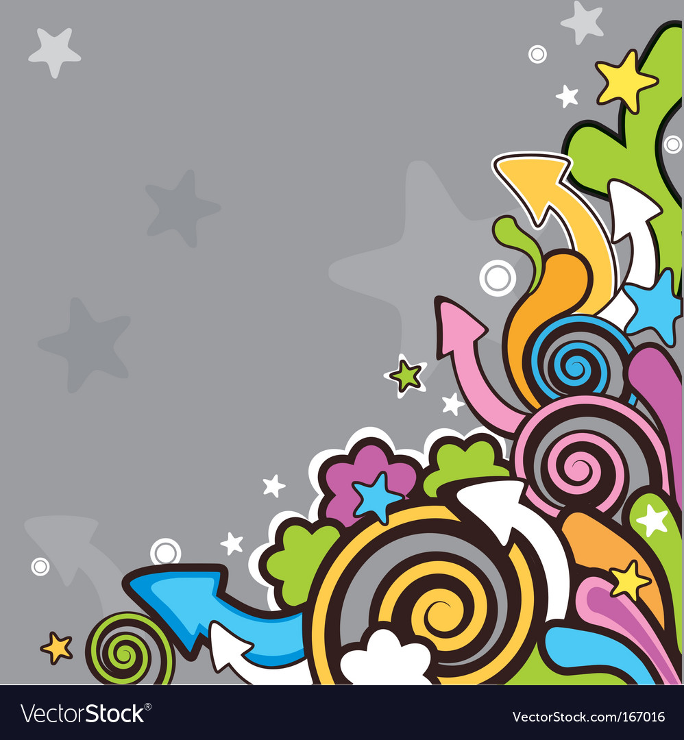 Colorful Scroll Pattern Background