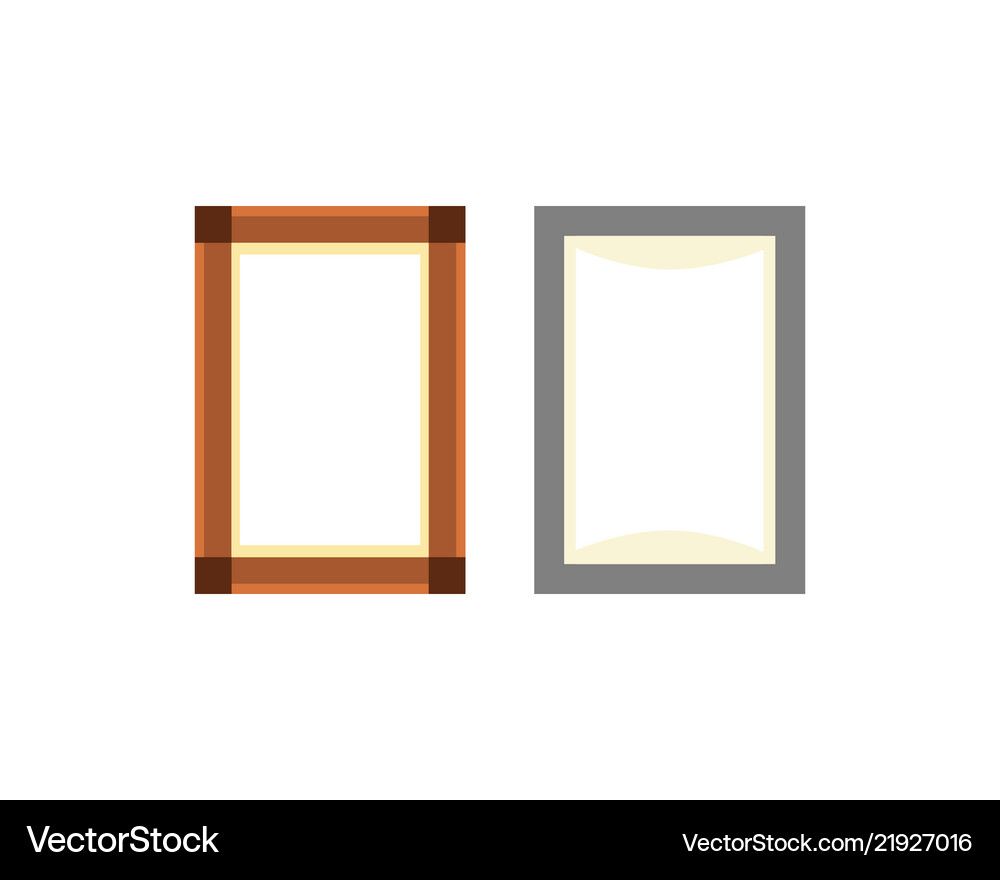 Frame gallery set collection rectangular Vector Image
