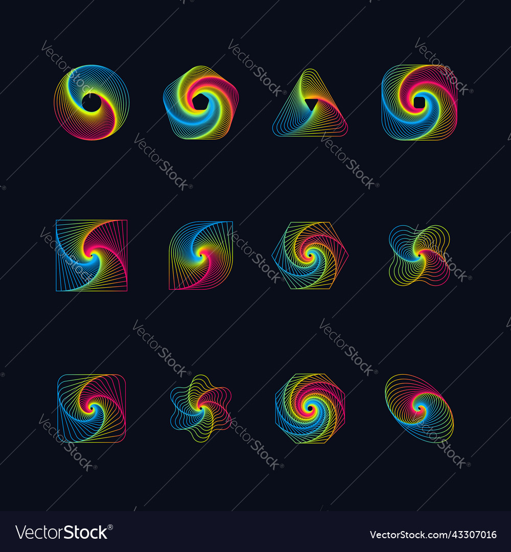 Gradient spiral made of lines vector image Gradient spiral made of lines