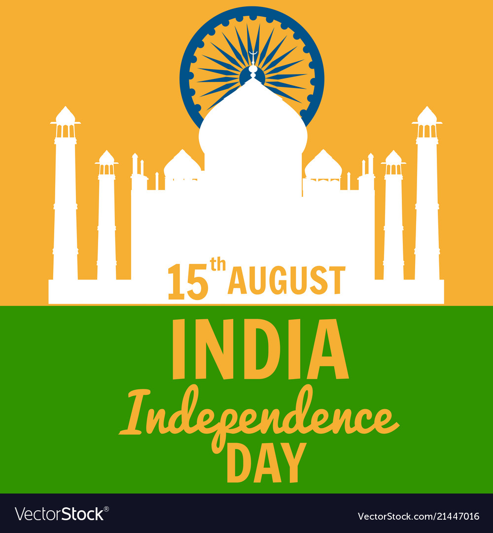 Independence day of india august 15 holiday Vector Image