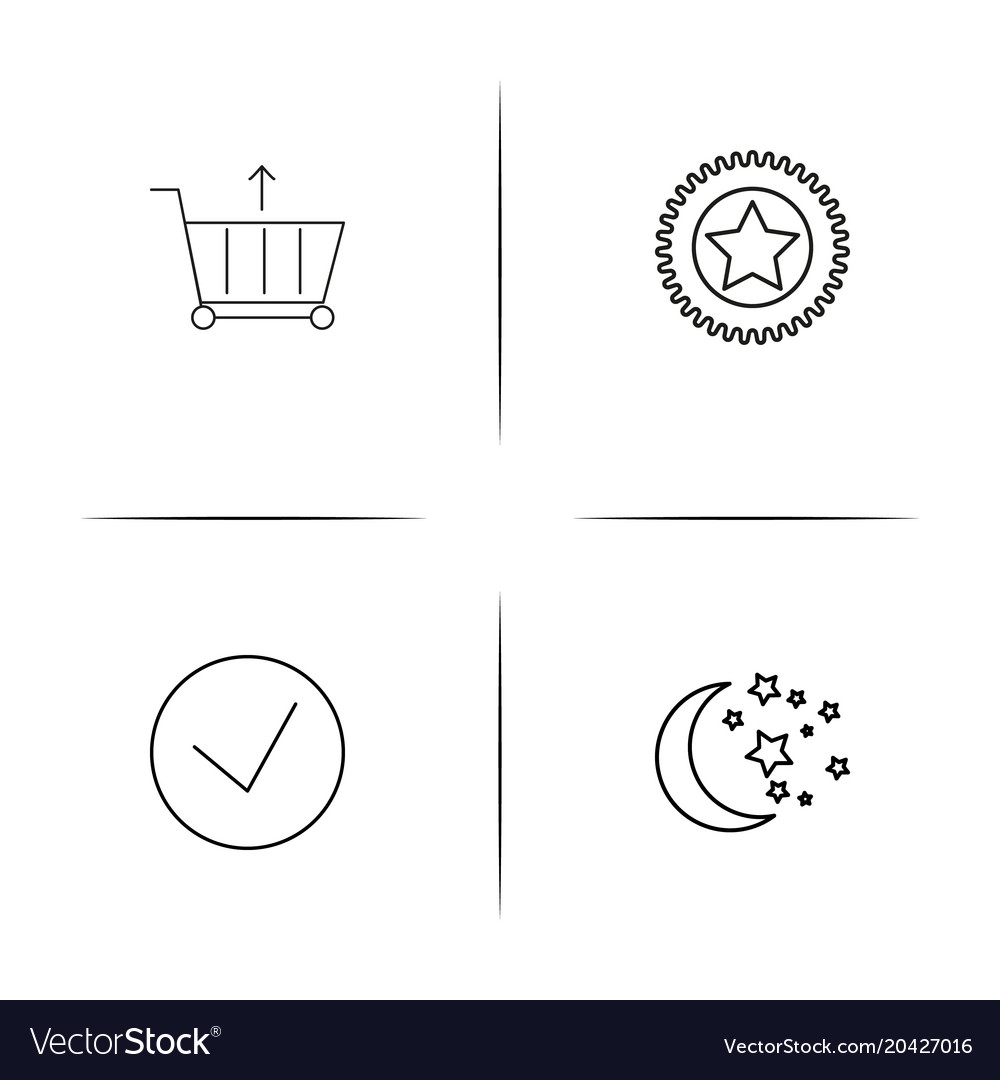Interface simple linear icon setsimple outline