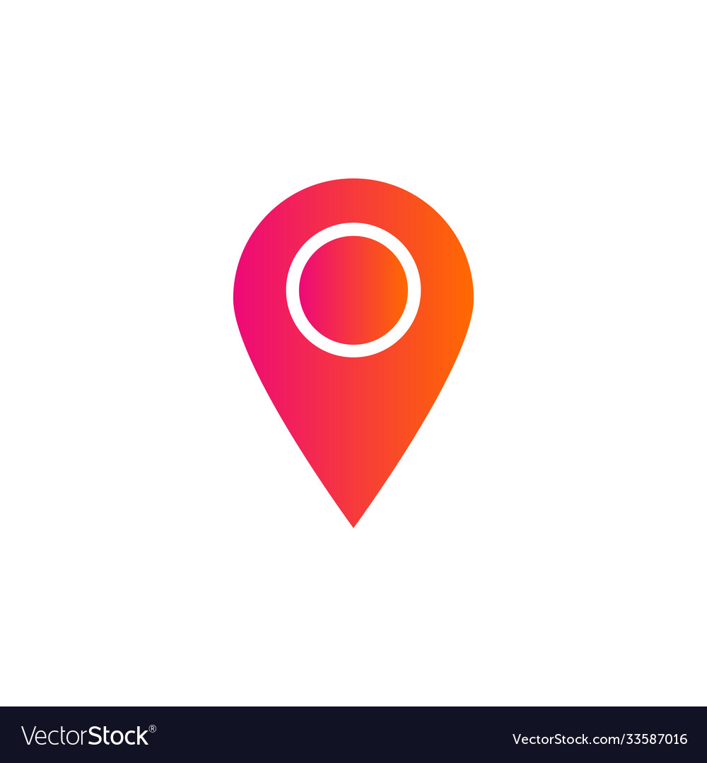 Location pointer isolated icon gradient design