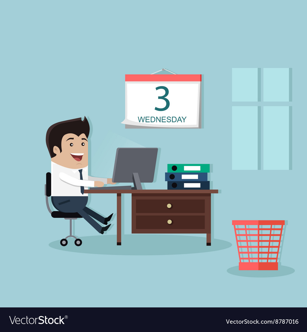Man work with computer
