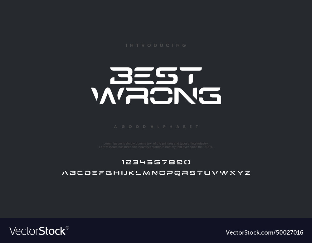 Modern Wrong Futuristic Display Font