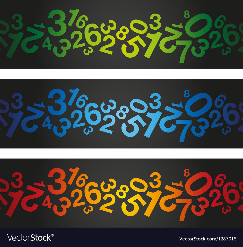 Multi coloured number background