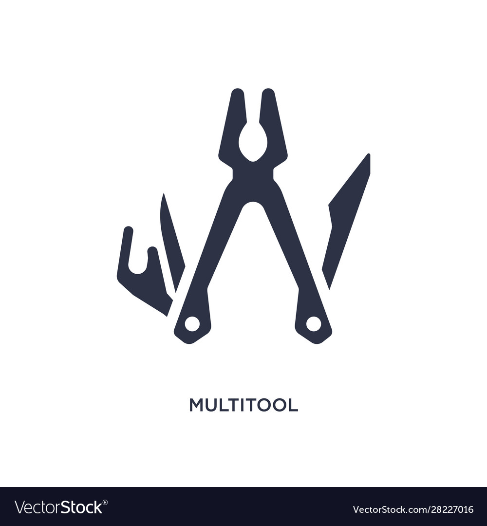 Multitool icon on white background simple element vector image Multitool icon on white background simple element
