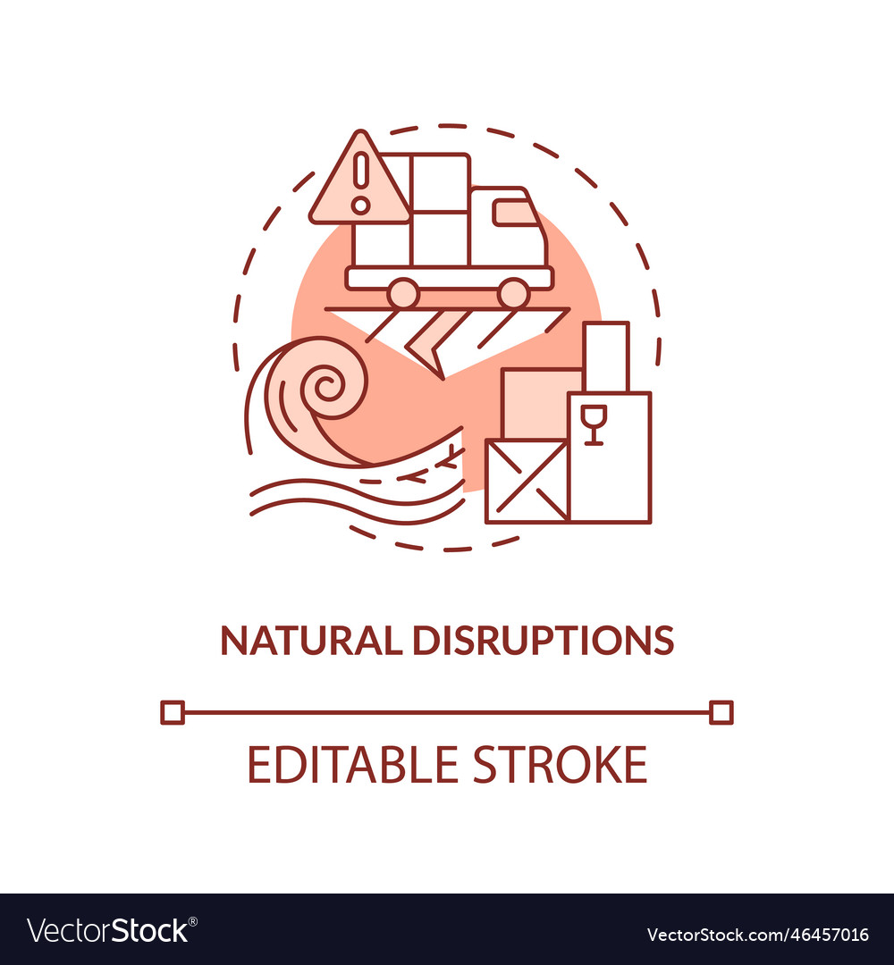 Natural disruptions terracotta concept icon Vector Image