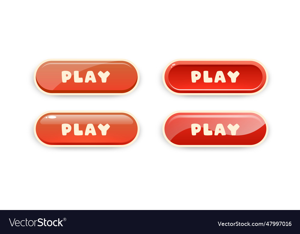 Play buttons for mobile games ui game design