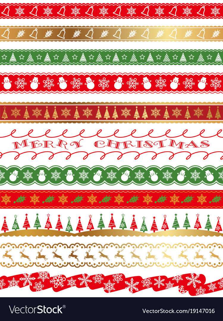 Seamless borders for the christmas