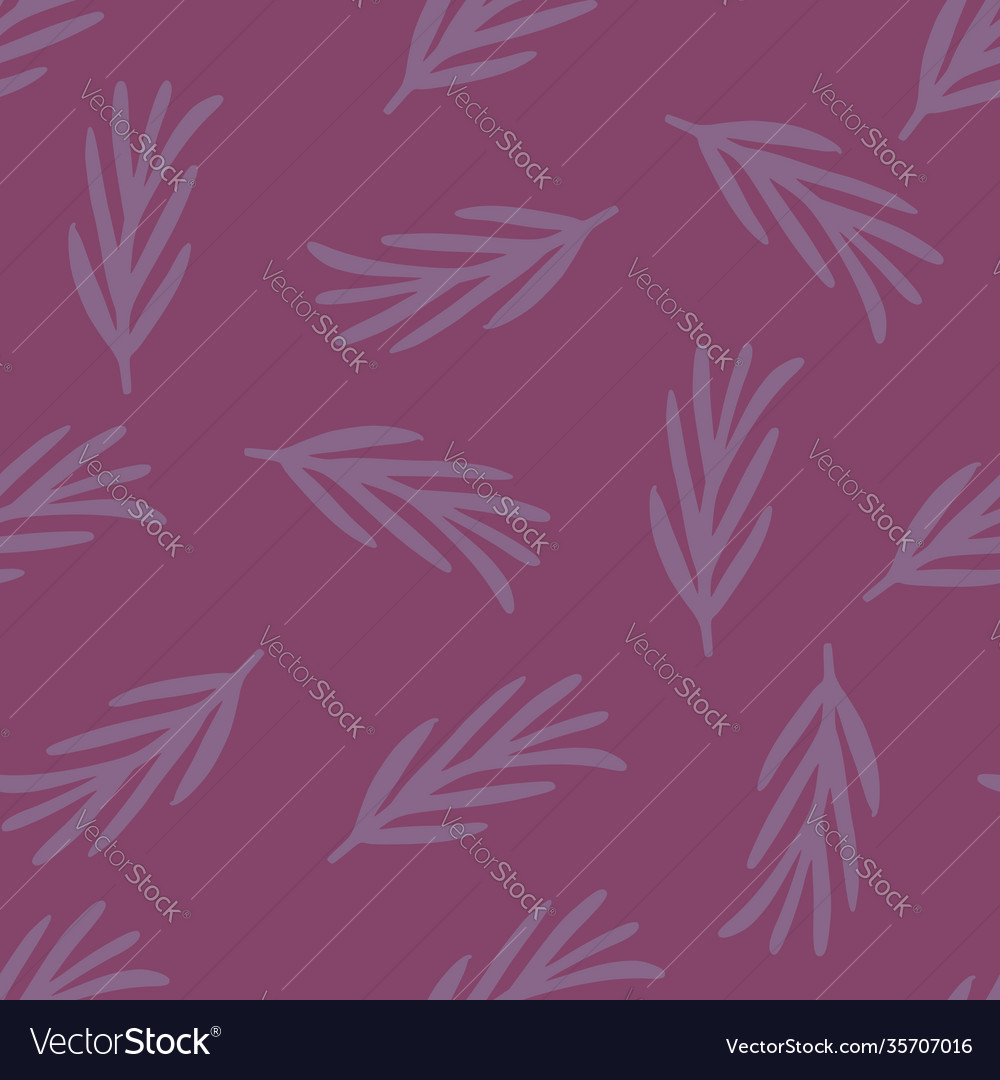 Seamless random pattern with rosemary branch vector image Seamless random pattern with rosemary branch