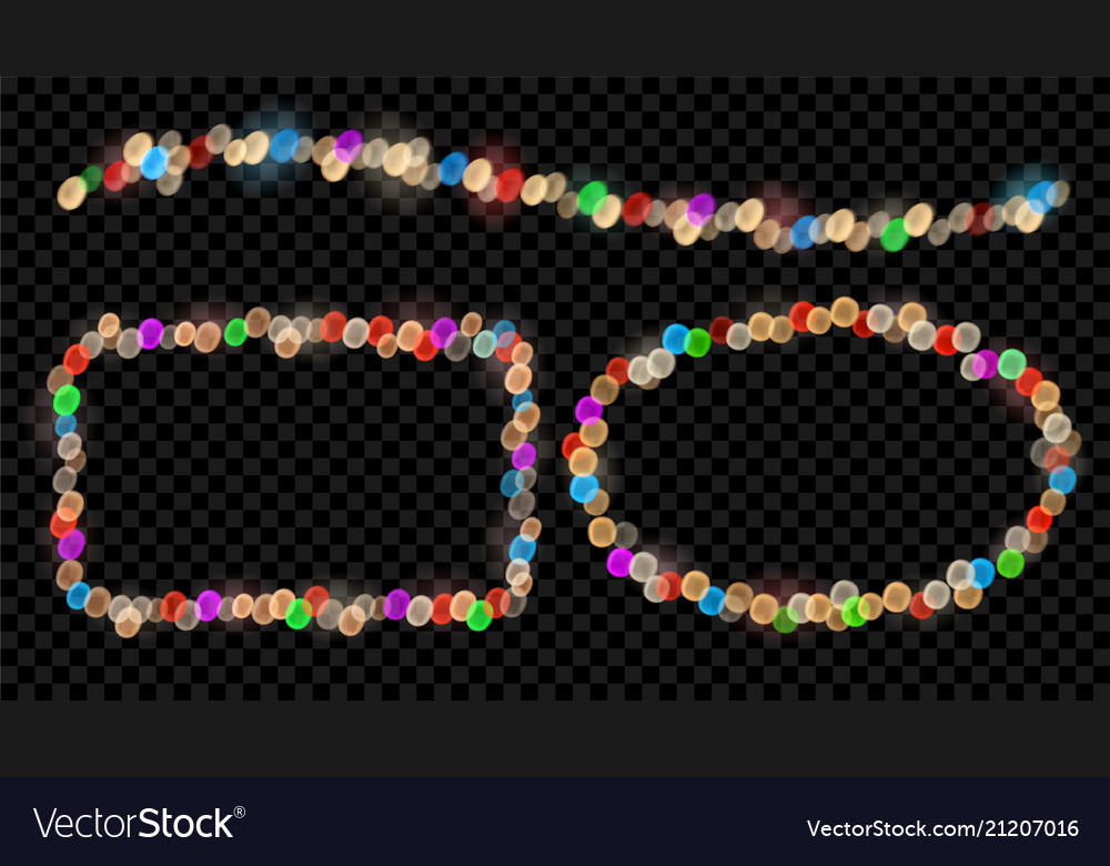 Set of fairy lights Royalty Free Vector Image VectorStock