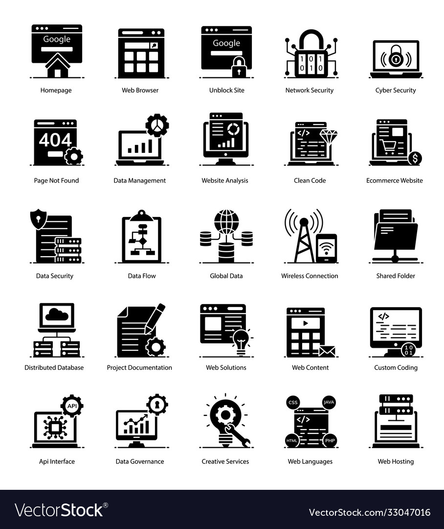 Web hosting in modern solid style