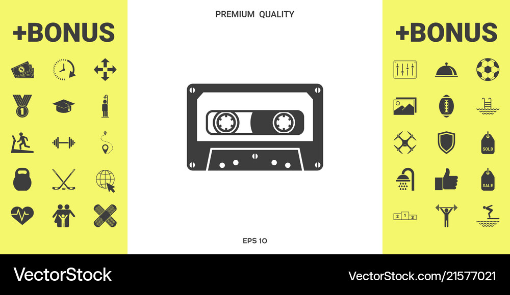 Audio cassette icon Royalty Free Vector Image - VectorStock