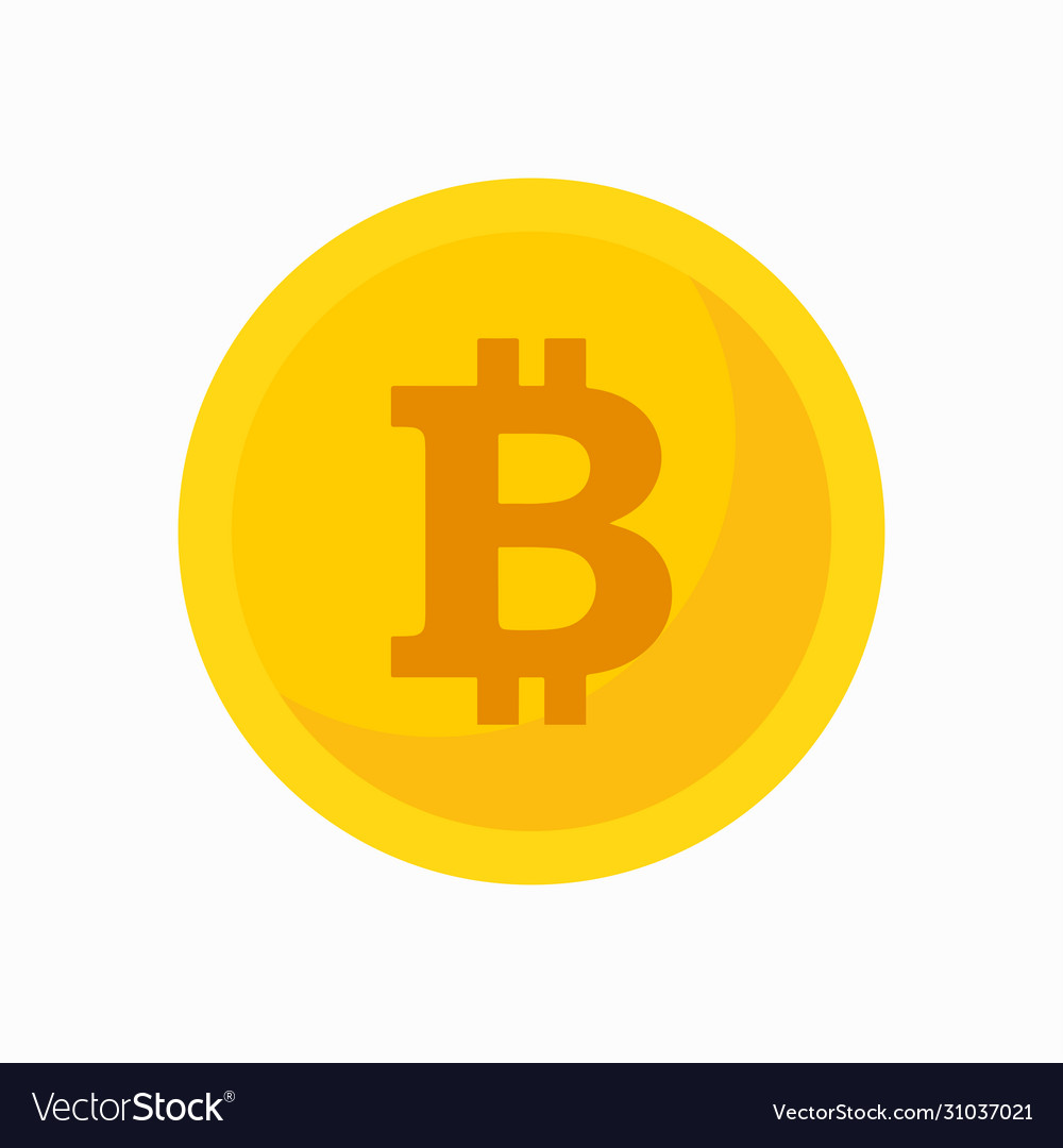 Bit coin isolated vector image Bit coin isolated