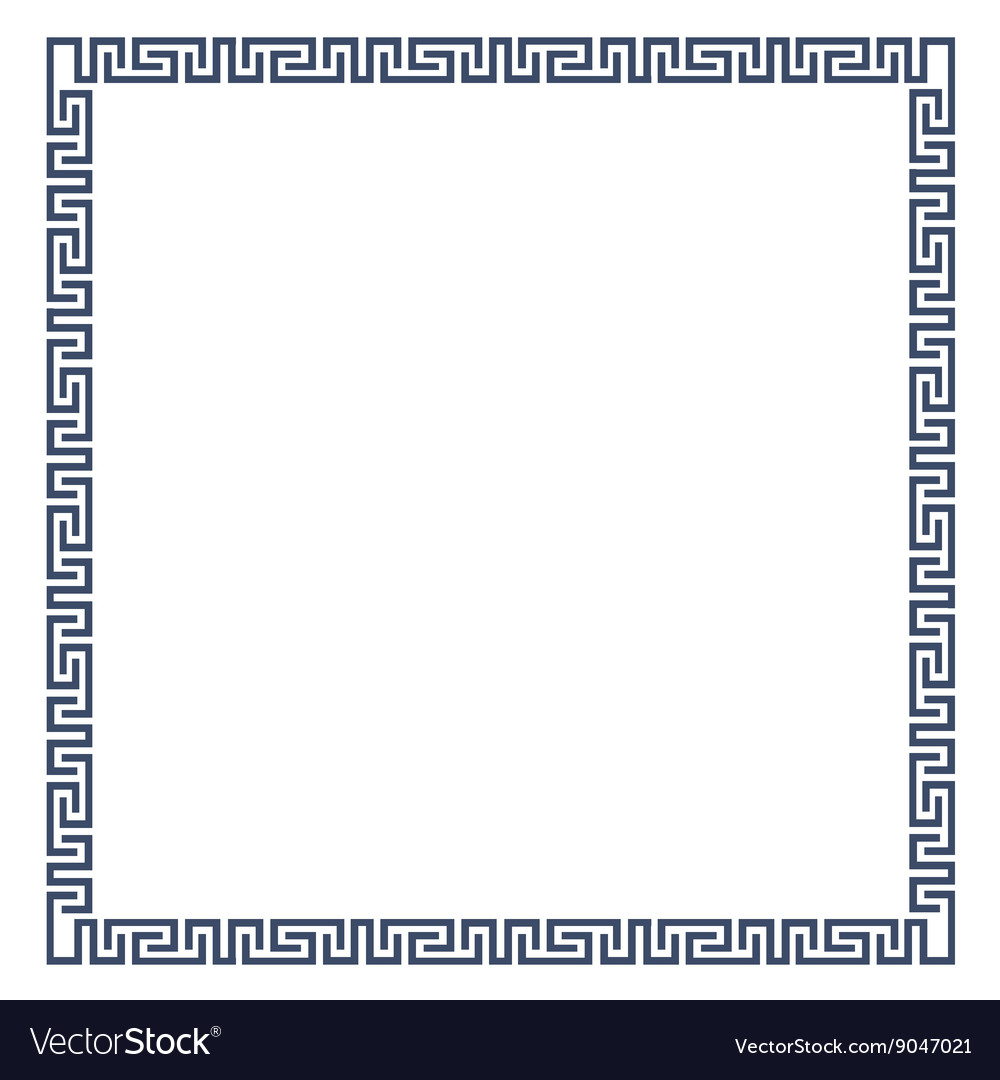 Decorative frame for design in Greek style Vector Image