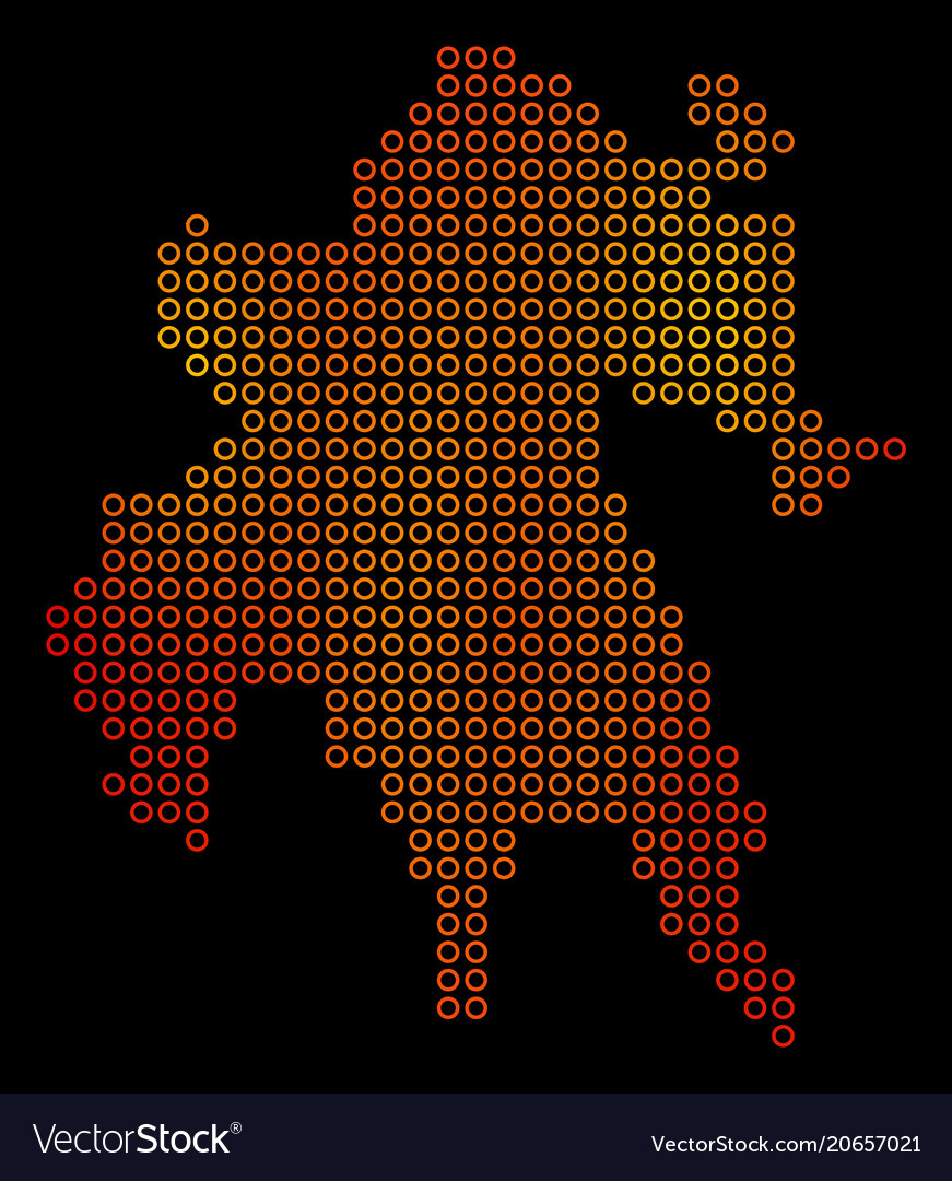 Dot orange peloponnese half-island map