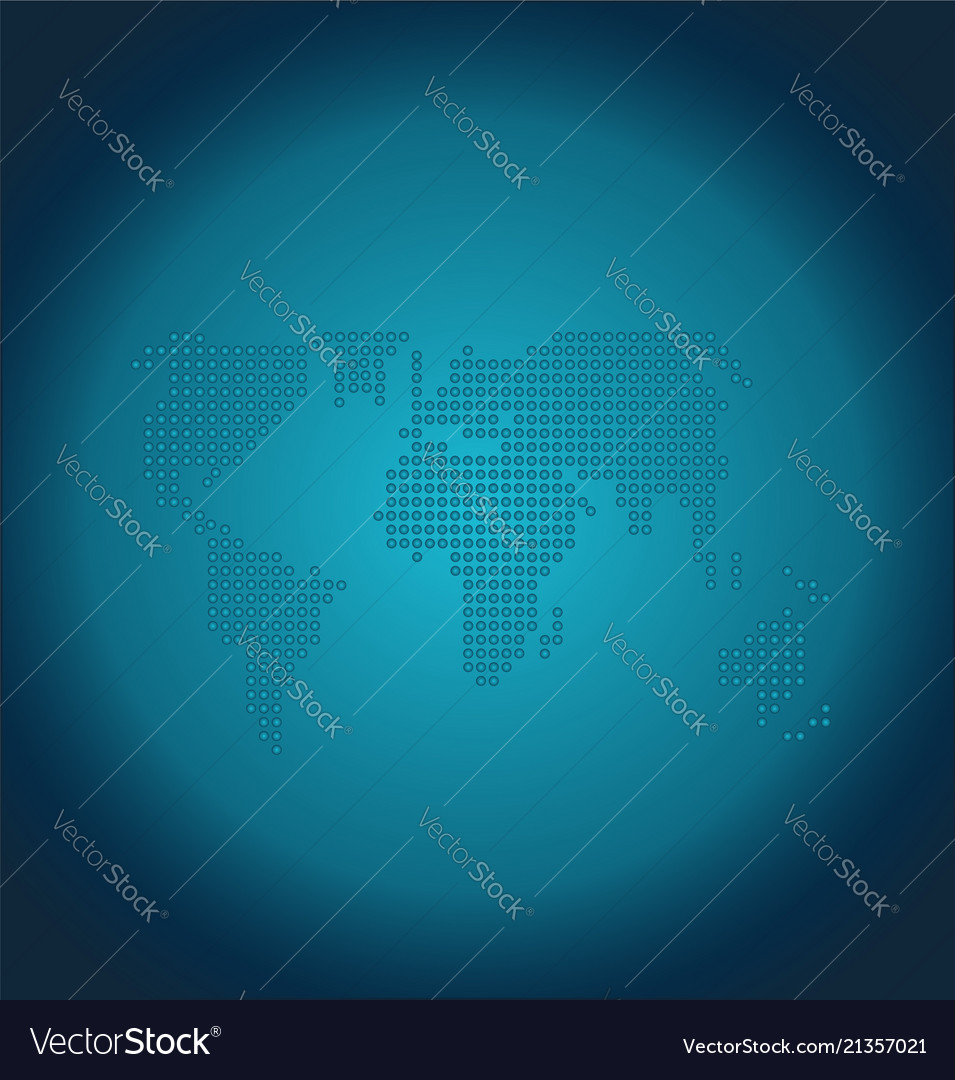 Dots world map globe background Vector Image Dots world map globe background