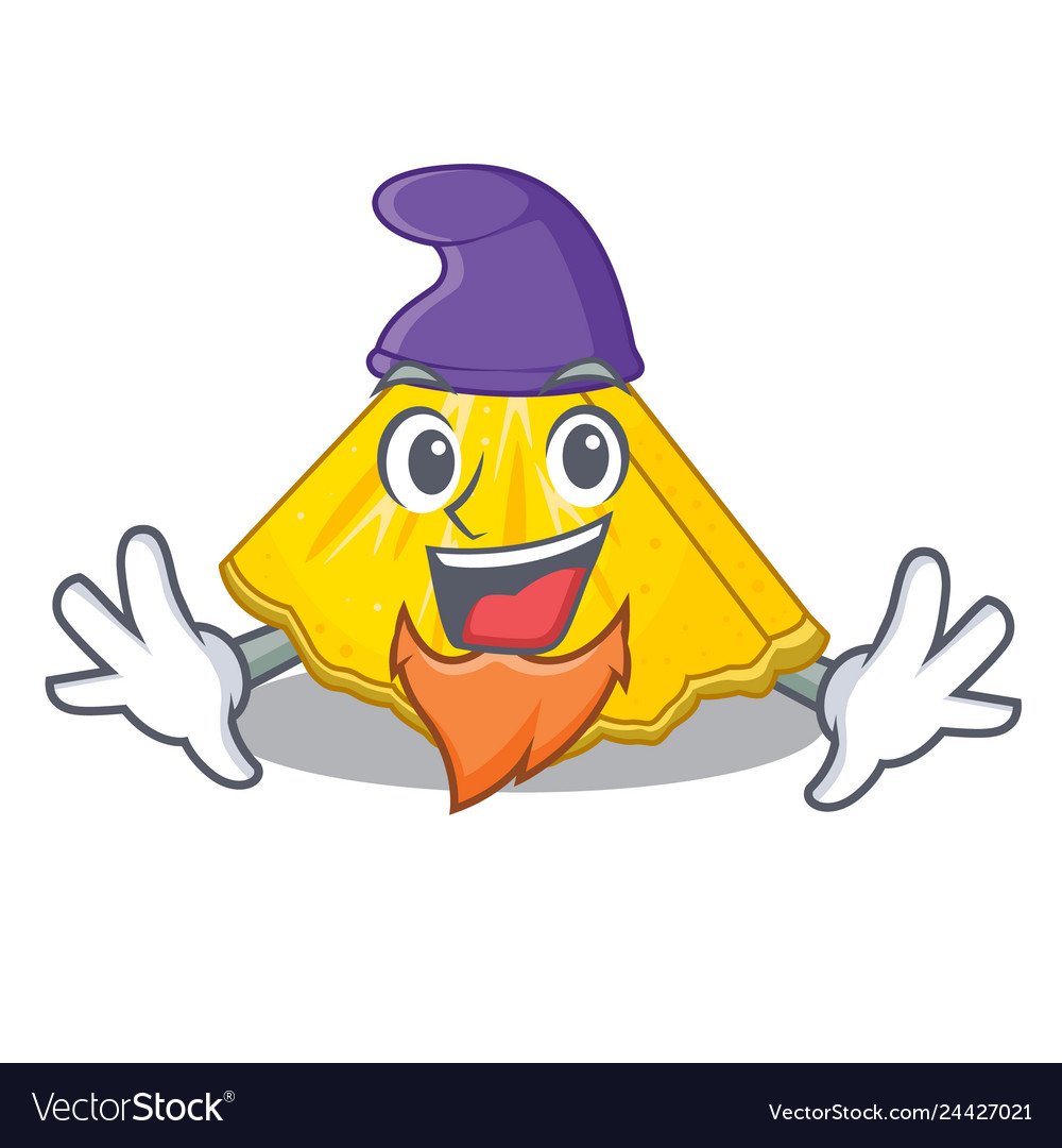 Elf pineapple slice with in character shape Vector Image Elf pineapple slice with in character shape