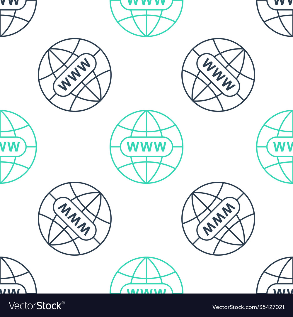 Green go to web icon isolated seamless pattern vector image Green go to web icon isolated seamless pattern