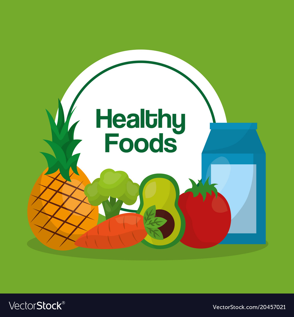 Healthy foods lifestyle Royalty Free Vector Image