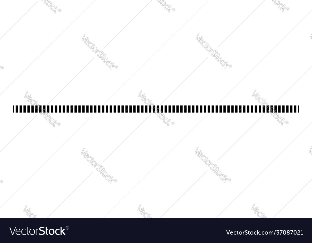 Horizontally repeatable dashed line stripe vector image Horizontally repeatable dashed line stripe