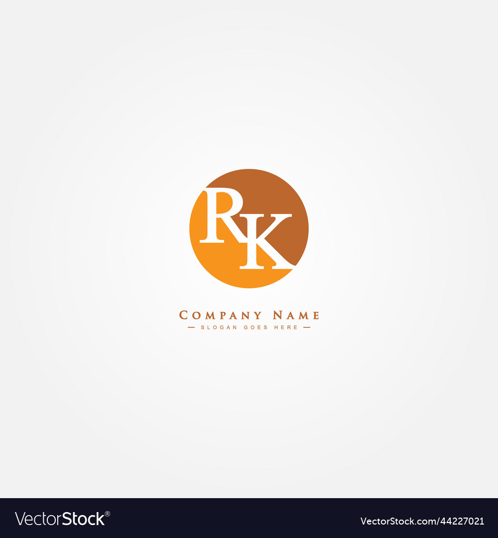 Initial letter rk logo - minimal business