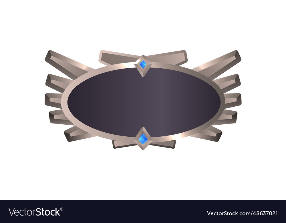 Metal frame for interface ui game modern element