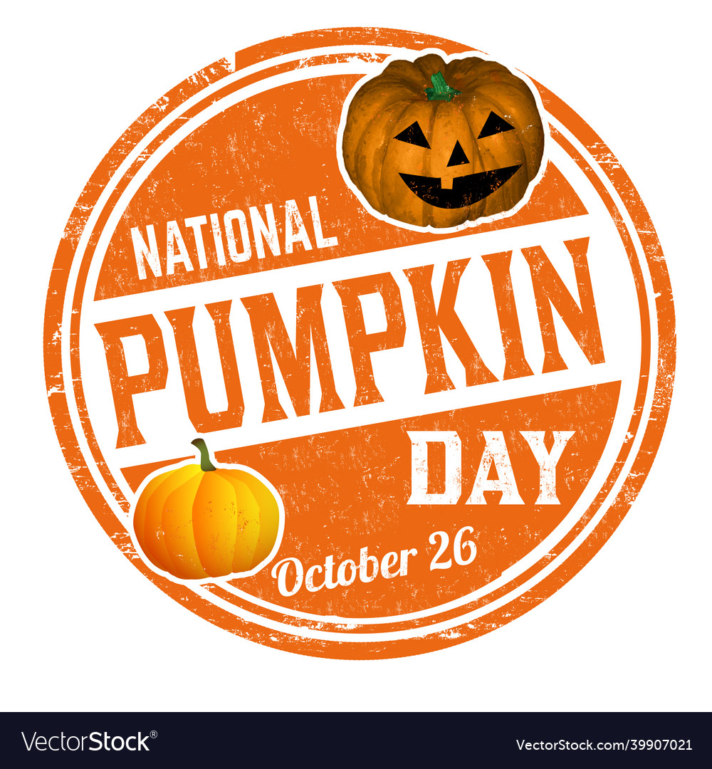 National pumpkin day grunge rubber stamp Vector Image