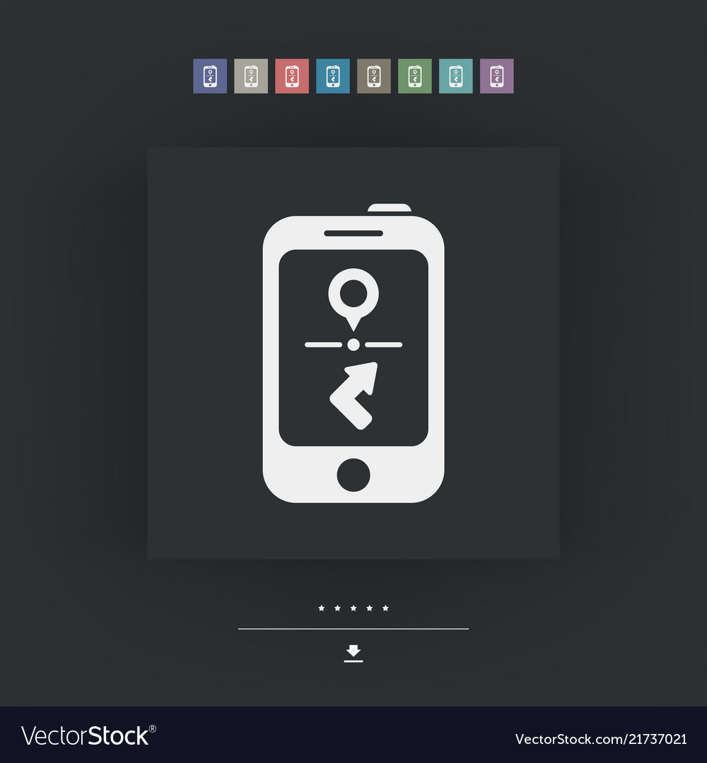 Phone navigation system vector image Phone navigation system