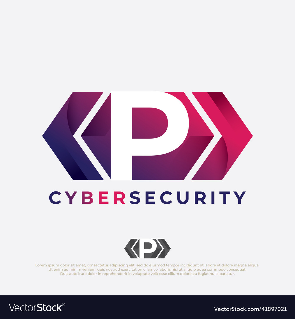 Programmer logo with letter p design code icon