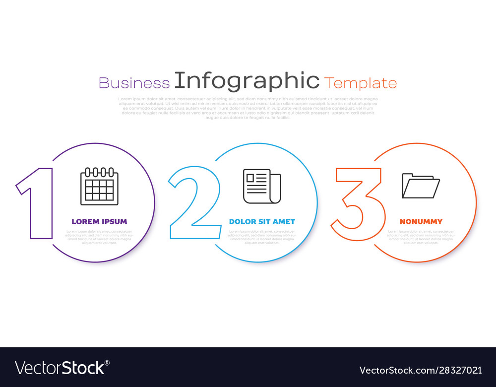 Set line calendar file document vector image Set line calendar file document