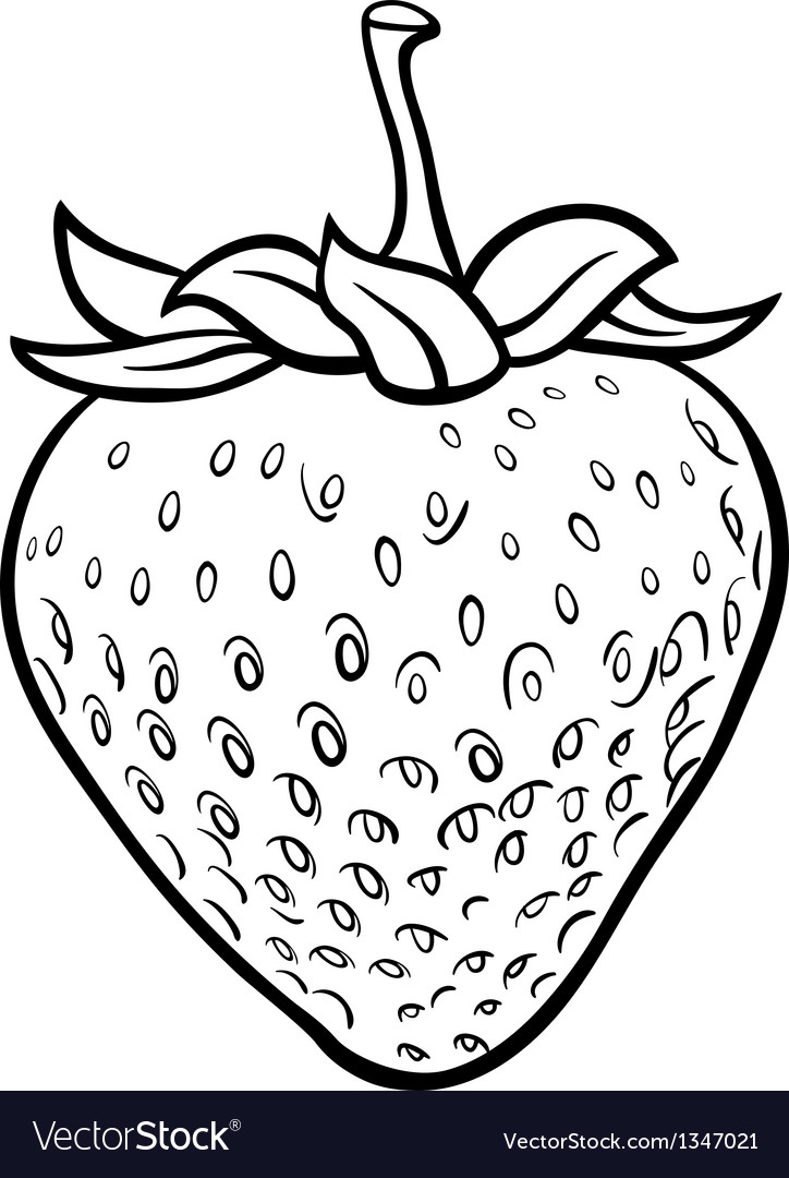 Download Strawberry For Coloring Book Royalty Free Vector Image