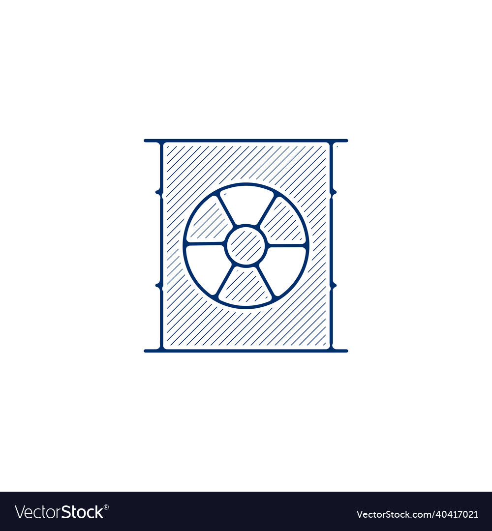 Toxic container line icon linear