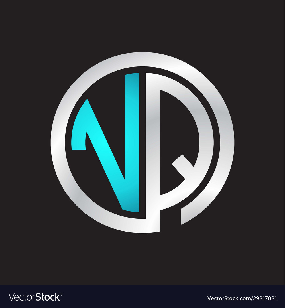 Vq initial logo linked circle monogram