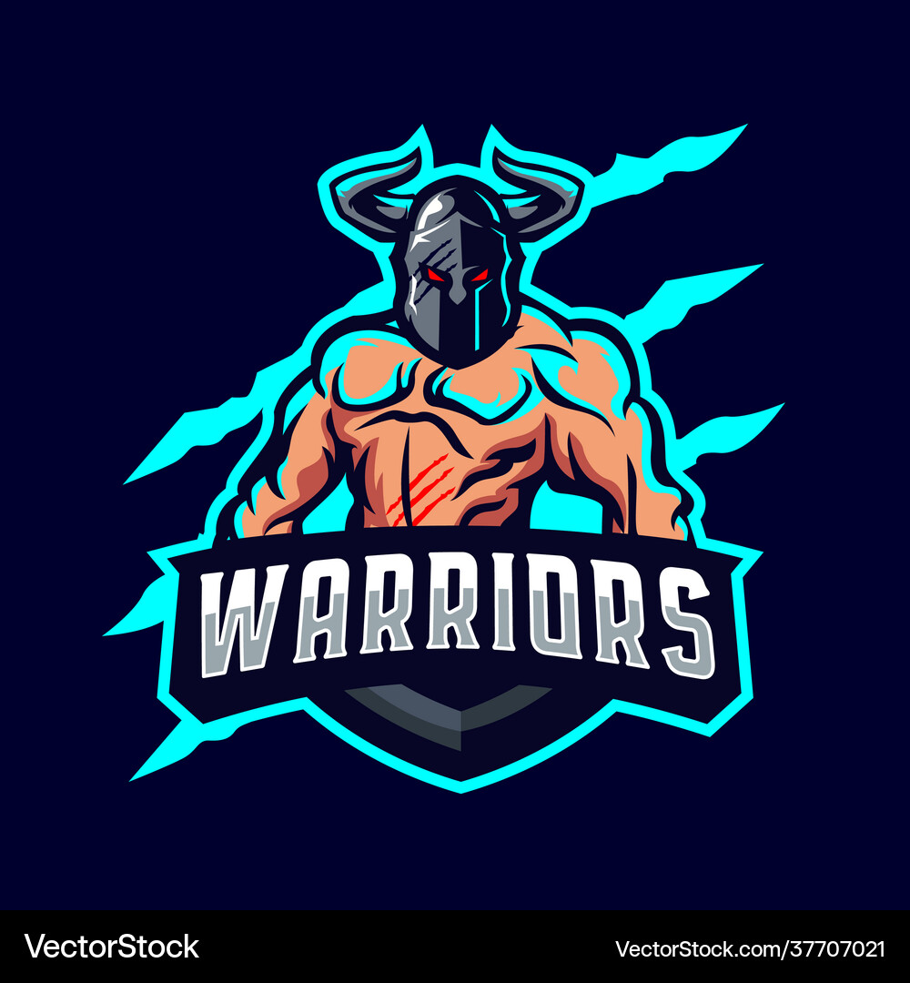 Warrior mascot logo Royalty Free Vector Image - VectorStock