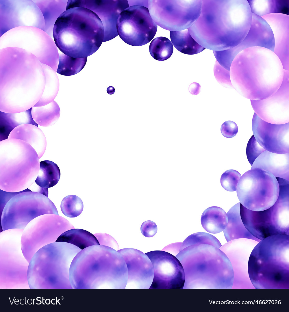 Background with color balls blur effect 3d round vector image Background with color balls blur effect 3d round