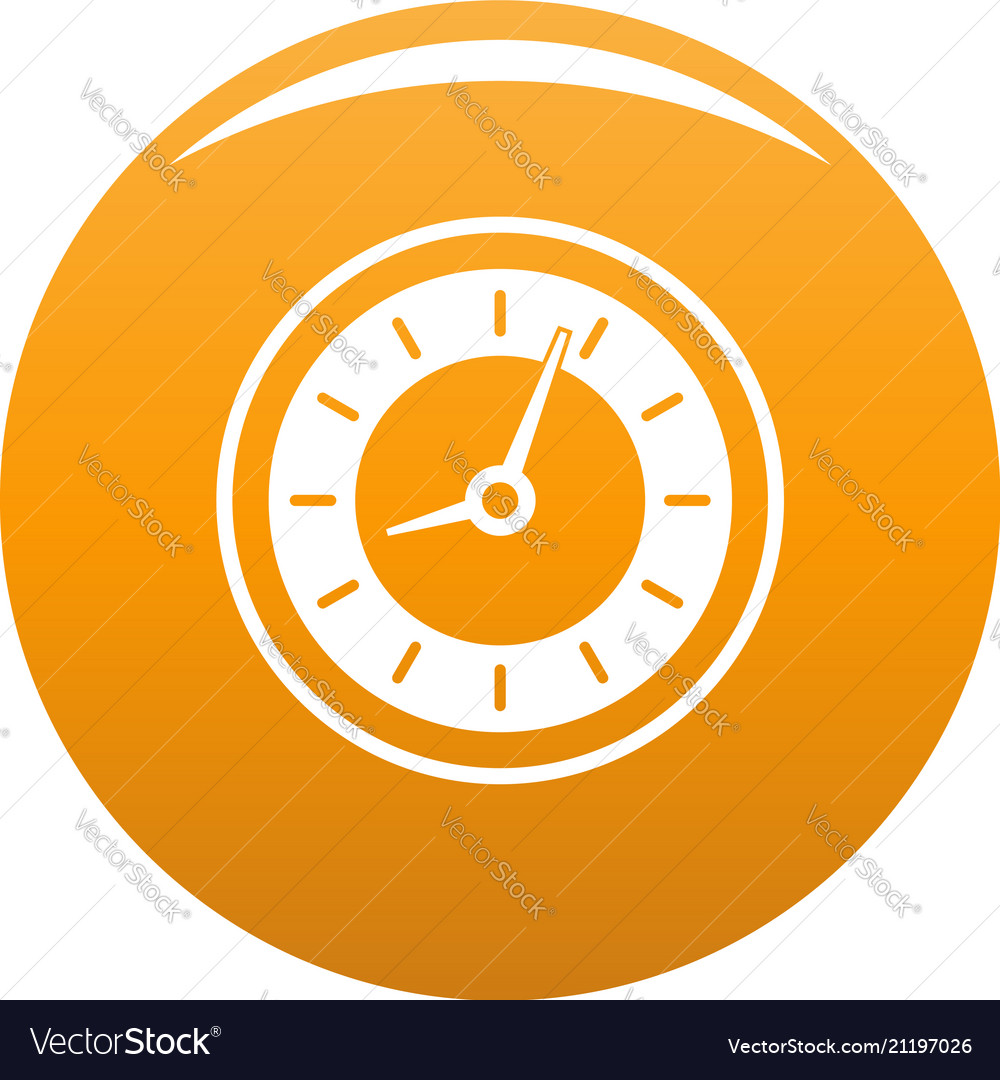 Clock icon orange