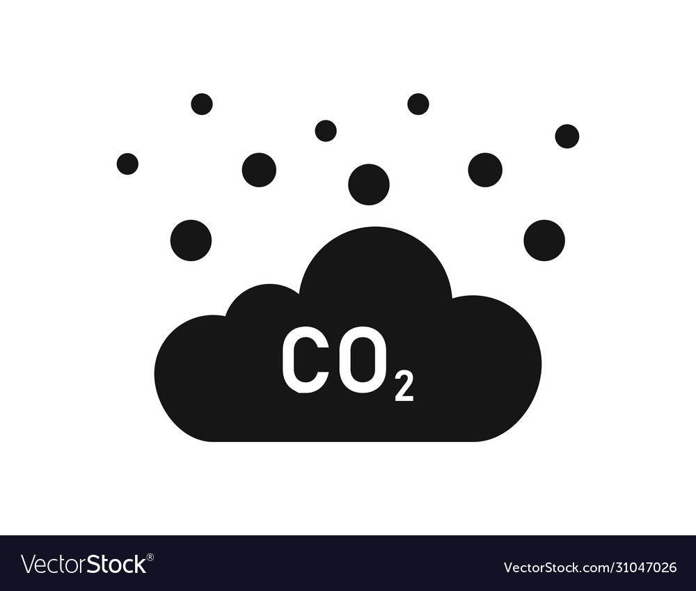 Co2 cloud isolated icon chemistry formula