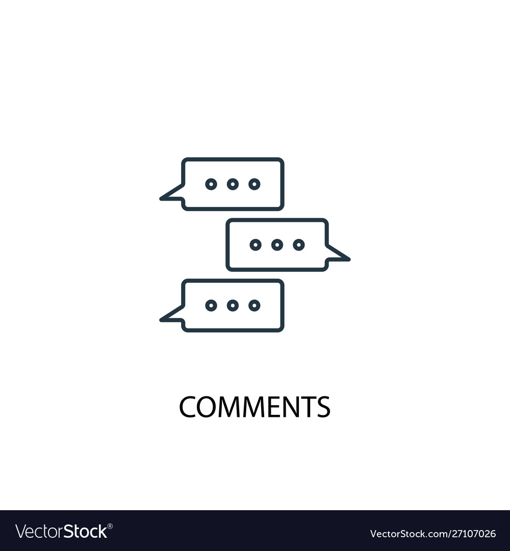Comments concept line icon simple element