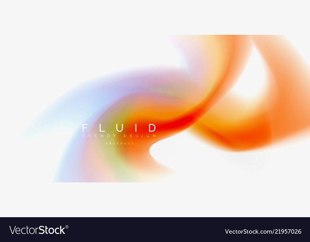Fluid flowing wave abstract background vector image Fluid flowing wave abstract background