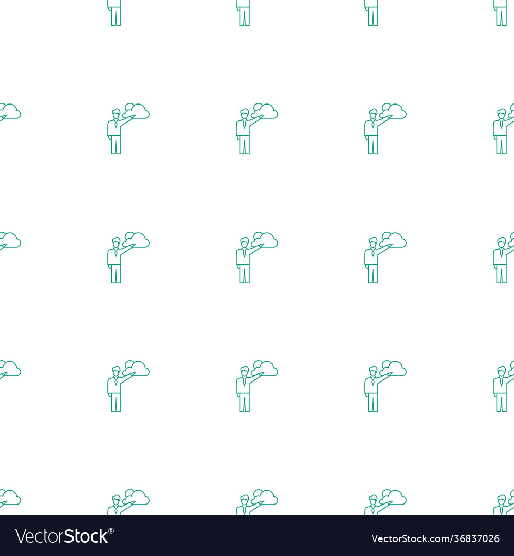 Man icon pattern seamless white background