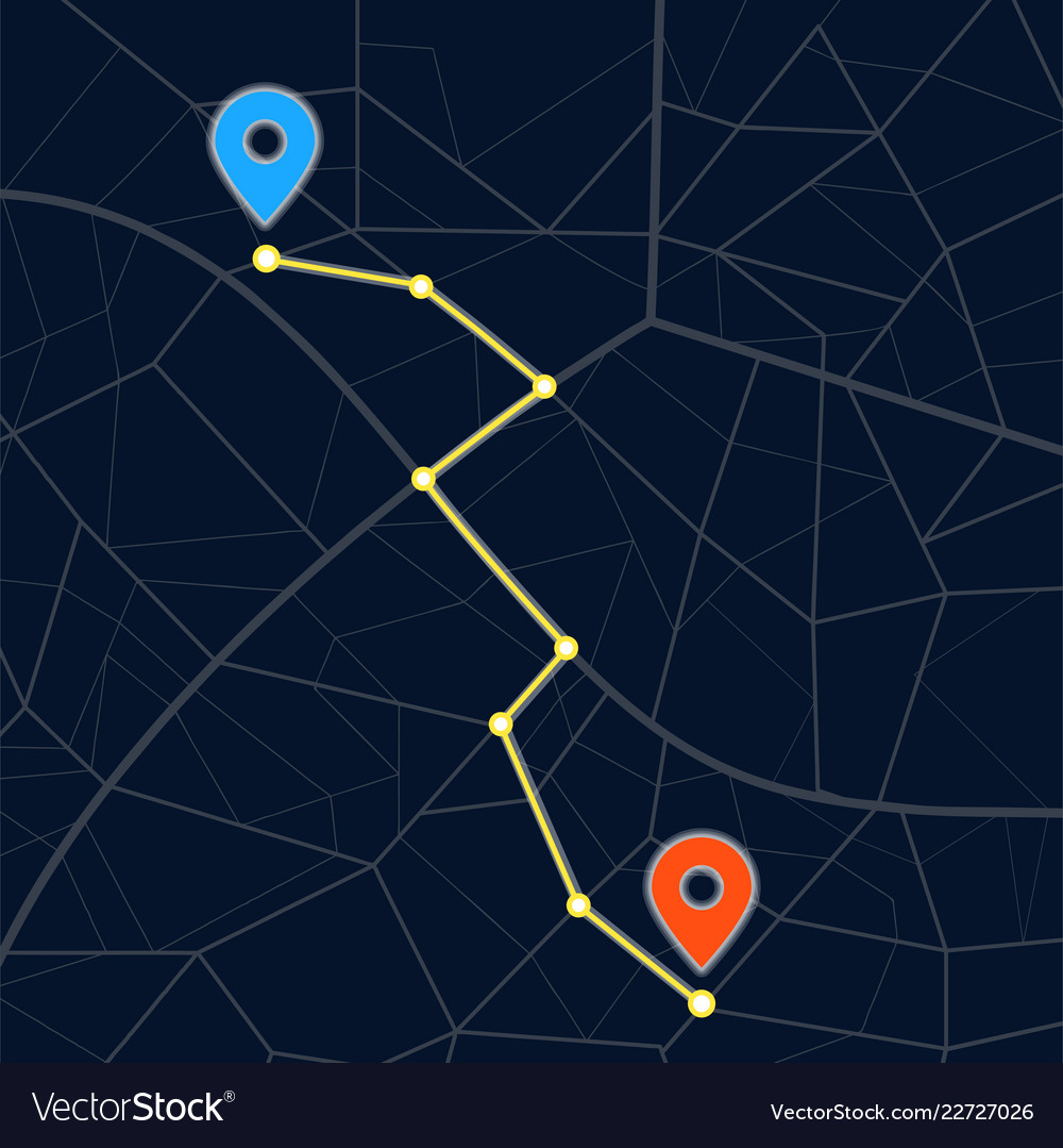 Navigation concept with pin pointer vector image Navigation concept with pin pointer