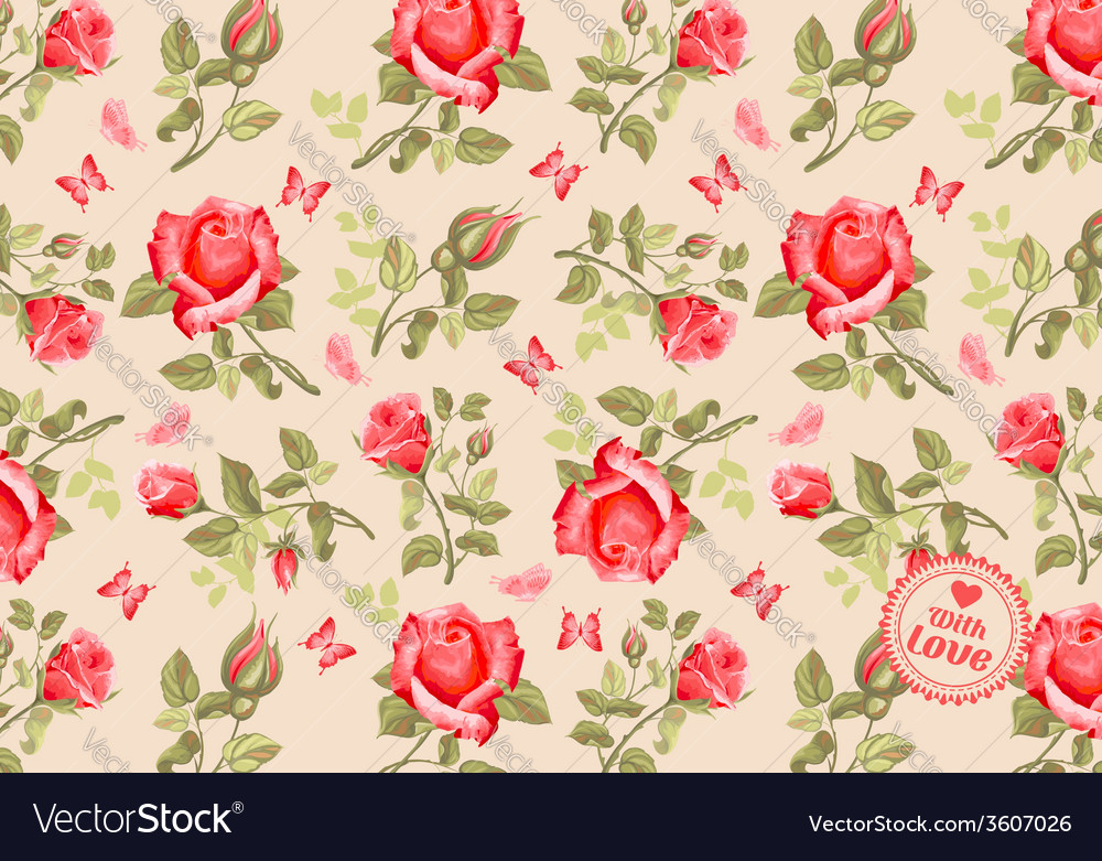 Rose background Royalty Free Vector Image VectorStock