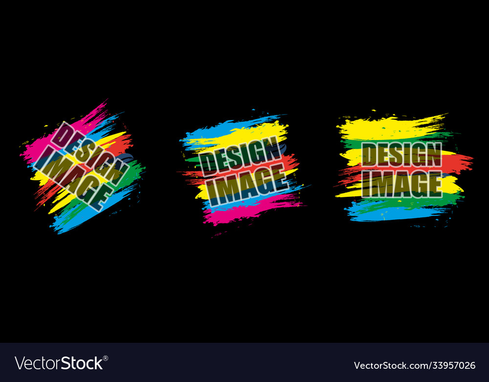 Set colorful modern frame dynamic design elements vector image Set colorful modern frame dynamic design elements