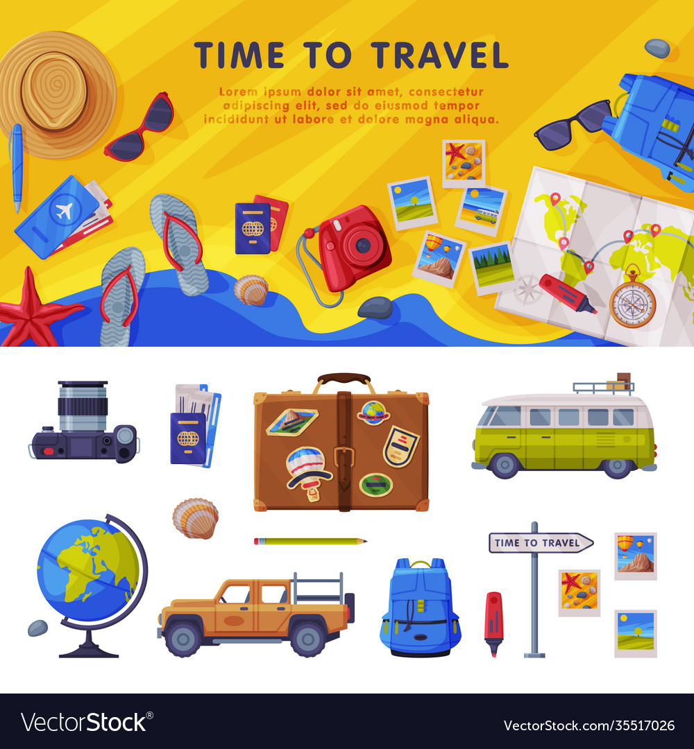 Travel time background with tourism attribute like